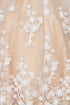 Little Girls Champagne 3D Floral Applique Lace Sequin Flower Girl Dress 2-6